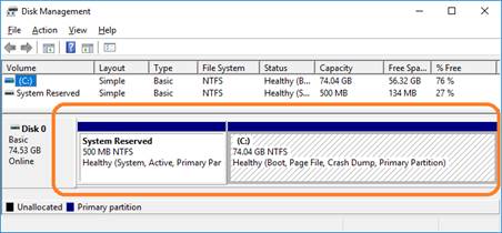 Locate your primary system boot partition